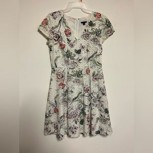 ANN TAYLOR floral print eyelet dress